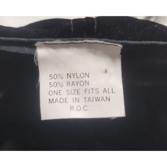 B.U.M. Equipment Black Velvet Cap Nylon/Rayon Embroidered Logo One Size Fits - Picture 4 of 5